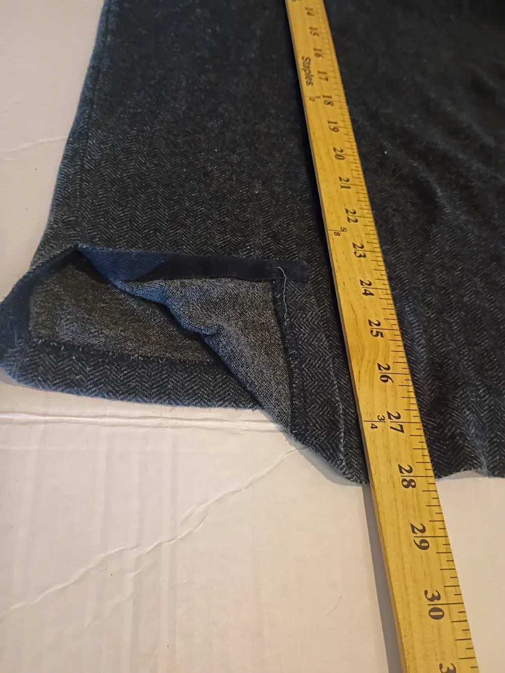 VTG Ralph Lauren Men's Blue Herringbone Long-Sleeve Polo Sz M